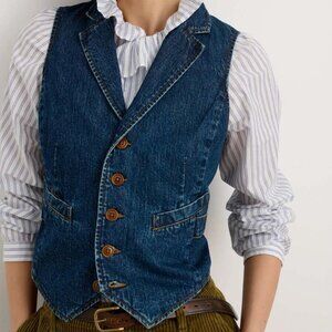 Alex Mill Arya Rinse Wash Denim Vest,  Women's Size Small